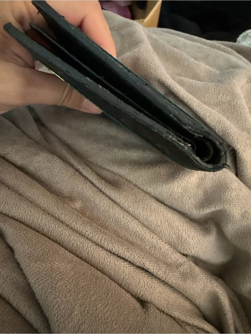 Gucci Black Card Holder Wallet with Red and Green Stripe